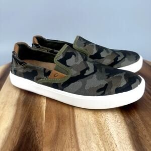 OluKai Lae'ahi Pa'i Camo Slip On Loafers Men's Size 10 Casual Comfortable Shoes